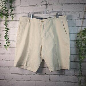 FAHERTY LINEN BLEND MENS SHORTS OATMEAL COLOR SIZE 36 EUC ANTRHOPOLGIE
